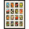 614b - Umm al Qiwain MNH ** Mi N° 1034 / 1049 A + Bloc fleurs flowers orchidées orchid orchids