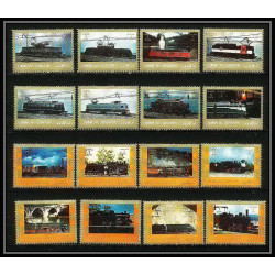 616b - Umm al Qiwain MNH ** Mi N° 1210 / 1225 A + Bloc Locomotives trains tain 