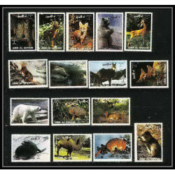 617a - Umm al Qiwain MNH ** Mi N° 1130 / 1145 A animals animaux mammals camel squirrel dog lion polar bear fox