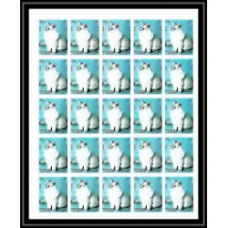 651b Sharjah - MNH ** Mi N° 1030/1034 B Chats (chat cat cats) non dentelé (Imperf) feuilles sheets