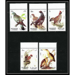 653a Sharjah - MNH ** Mi N° 1036 / 1040 A oiseaux (bird birds oiseau) grouse pigeon least bittern tree sparrow