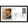 3018 France N°1744 Amiral de Coligny protestant Maquette d'artiste original paint artist work FDC 1973 signé Chesnot