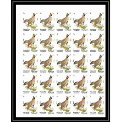 654c Sharjah - MNH ** Mi N° 1036 / 1040 B oiseaux (bird birds oiseau) grouse pigeon non dentelé imperf feuilles sheets