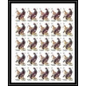 654c Sharjah - MNH ** Mi N° 1036 / 1040 B oiseaux (bird birds oiseau) grouse pigeon non dentelé imperf feuilles sheets