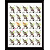 654f Sharjah - MNH ** Mi N° 1037 B color error stock pigeon oiseau bird non dentelé (Imperf) feuilles sheets