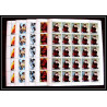 655c Sharjah - MNH ** Mi N° 1012 / 1016 A singes singe monkey monkeys apes mandrill chimpanzee feuilles sheets 