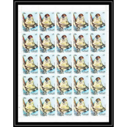 655c Sharjah - MNH ** Mi N° 1012 / 1016 A singes singe monkey monkeys apes mandrill chimpanzee feuilles sheets 