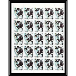 655c Sharjah - MNH ** Mi N° 1012 / 1016 A singes singe monkey monkeys apes mandrill chimpanzee feuilles sheets 