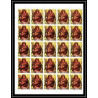 655c Sharjah - MNH ** Mi N° 1012 / 1016 A singes singe monkey monkeys apes mandrill chimpanzee feuilles sheets 