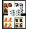 656b Sharjah MNH ** Mi N° 1012 / 1016 B Bloc 4 singes (monkeys apes) colombus mandrill chimpanzee non dentelé (imperf)
