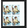 656b Sharjah MNH ** Mi N° 1012 / 1016 B Bloc 4 singes (monkeys apes) colombus mandrill chimpanzee non dentelé (imperf)