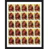 656c Sharjah - MNH ** Mi N° 1012 / 1016 B singes singe monkeys apes chimpanzee feuilles sheets Non dentelé imperf