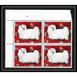 657b Sharjah - MNH ** Mi N° 1024 / 1028 A Chiens (chien dog dogs) pointer st bernard dachshund corgi pomeranian bloc 4