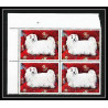 657b Sharjah - MNH ** Mi N° 1024 / 1028 A Chiens (chien dog dogs) pointer st bernard dachshund corgi pomeranian bloc 4