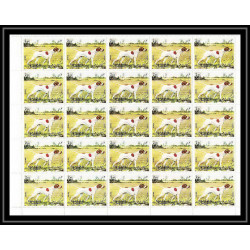 657c Sharjah - MNH ** Mi N° 1024 / 1028 A Chiens (chien dog dogs) pointer st bernard dachshund corgi feuilles sheets
