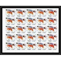 657c Sharjah - MNH ** Mi N° 1024 / 1028 A Chiens (chien dog dogs) pointer st bernard dachshund corgi feuilles sheets