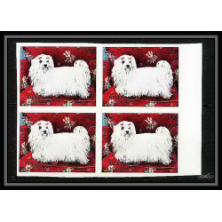 658b Sharjah MNH ** Mi N° 1024/1028 B Chiens chien dog dogs pointer st bernard dachshund BLOC 4 Non dentelé imperf