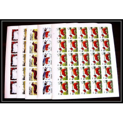 658c Sharjah MNH ** Mi N° 1024/1028 B Chiens chien dog dogs pointer st bernard Non dentelé imperf feuilles sheets