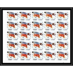 658c Sharjah MNH ** Mi N° 1024/1028 B Chiens chien dog dogs pointer st bernard Non dentelé imperf feuilles sheets