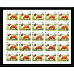 658c Sharjah MNH ** Mi N° 1024/1028 B Chiens chien dog dogs pointer st bernard Non dentelé imperf feuilles sheets