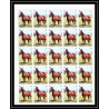 659c Sharjah - MNH ** Mi N° 1006 / 1010 A cheval (chevaux horse horses) feuilles sheets