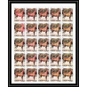659d Sharjah - MNH ** Mi N° 1007 A color error Variéte cheval (chevaux horse horses) feuilles sheets 