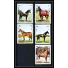 660 Sharjah - MNH ** Mi N° 1006 / 1010 B non dentelé (Imperf) cheval (chevaux horse horses) 