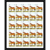 660c Sharjah - MNH ** Mi N° 1006 / 1010 B non dentelé (Imperf) cheval (chevaux horse horses) feuilles sheets