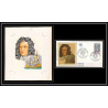 3020 France N°1748 Duguay-Trouin pirate bateau ship Maquette d'artiste original paint artist work FDC 1973 signé Chesnot