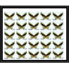 661c Sharjah - MNH ** Mi N° 1018/1022 B papillons (butterflies papillon) non dentelé (Imperf) feuilles sheets