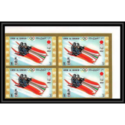 664d - Umm al Qiwain MNH ** Mi N° 454 / 463 B non dentelé (Imperf) jeux olympiques olympic games sapporo 72 bloc 4 