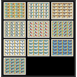 664e Umm al Qiwain MNH ** Mi N° 454 / 463 B non dentelé imperf jeux olympiques olympic games sapporo 72 feuilles sheets
