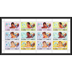 665c - Ajman - MNH ** Mi N° 1054 / 1059 A jeux olympiques olympic games mexico 1968 boxe BOXING feuilles sheets