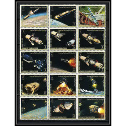 671 - yemen kingdom - MNH ** Mi N° 726 / 740 A apollo programme espace (space) mission to the moon