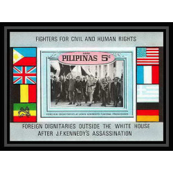 675 philippines (pilipinas) MNH ** Mi Kennedy's Funeral Procession human rights de gaulle churchill non dentelé imperf
