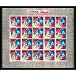 685 Ajman - MNH ** Mi N° 93 / 102 A espace space research gemini mercury atlas booster feuilles sheets