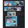 685b Ajman - MNH ** Mi N° 93 / 102 A + Bloc 8 A espace space research gemini mercury atlas booster