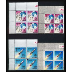 685d Ajman - MNH ** Mi N° 93 / 102 A Bloc 4 espace space research gemini mercury atlas booster