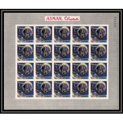 687 Ajman - MNH ** Mi N° 93 / 102 B espace space research gemini mercury feuilles sheets non dentelé (Imperf)