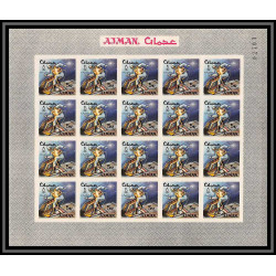 687 Ajman - MNH ** Mi N° 93 / 102 B espace space research gemini mercury feuilles sheets non dentelé (Imperf)