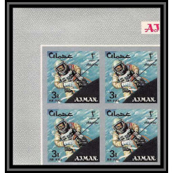 687d Ajman - MNH ** Mi N° 93 / 102 B Bloc 4 espace space research gemini mercury atlas non dentelé (Imperf)
