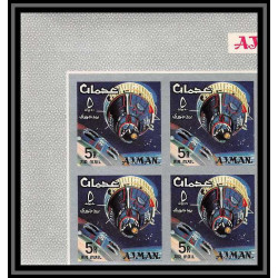 687d Ajman - MNH ** Mi N° 93 / 102 B Bloc 4 espace space research gemini mercury atlas non dentelé (Imperf)