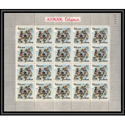 688b Ajman - MNH ** Mi N° 104 A/K A Overprint new currency espace space research gemini mercury atlas feuilles sheets