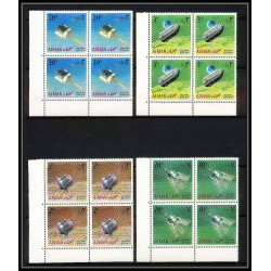 690b Ajman - MNH ** Mi N° 257 / 266 A probes Satellites espace space research explorer luna lunik surveyor Bloc 4