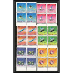 690c Ajman - MNH ** Mi N° 257 / 266 A probes Satellites espace space research explorer luna lunik surveyor Bloc 4