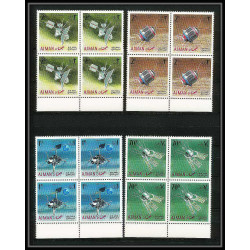 690c Ajman - MNH ** Mi N° 257 / 266 A probes Satellites espace space research explorer luna lunik surveyor Bloc 4