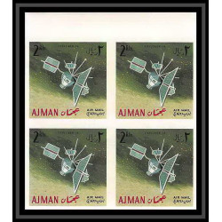 692b Ajman - MNH ** Mi N° 257 / 266 B probes Satellites espace space research explorer Bloc 4 non dentelé (Imperf)