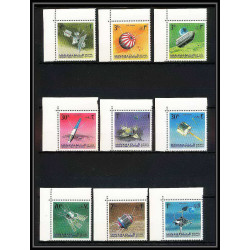 695c Manama - MNH ** Mi N° 87 / 96 A + Bloc N° 8 A probes Satellites espace space research explorer luna lunik 