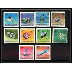 698 Manama - MNH ** Mi N° 87 / 96 B probes Satellites espace space research explorer luna lunik Non dentelé imperf