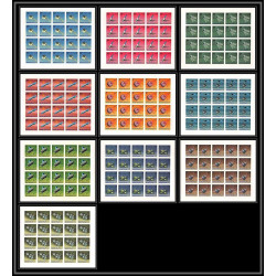 698c Manama MNH ** Mi N° 87 / 96 B probes Satellites espace space research non dentelé (Imperf) feuilles sheets